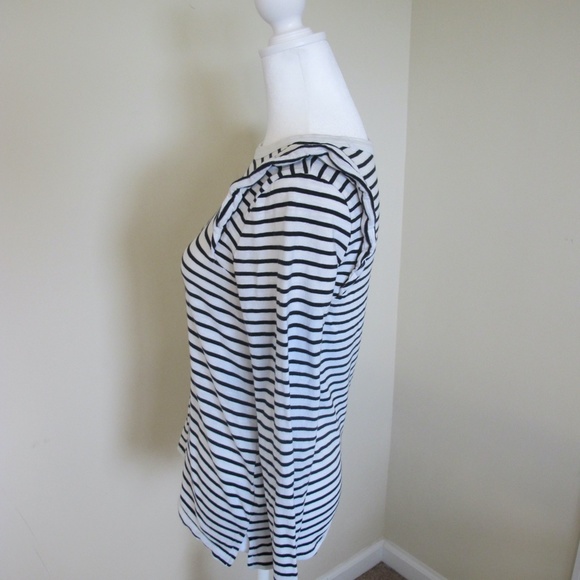 Old Navy Women's casual Long Sleeve Shirt top Size Small striped EUC - Picture 2 of 6